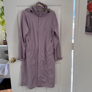 ISIS Women’s Lavender Waterproof Hooded Maxi Raincoat - Size Medium